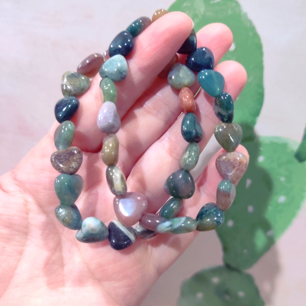 Ocean Jasper heart bracelet